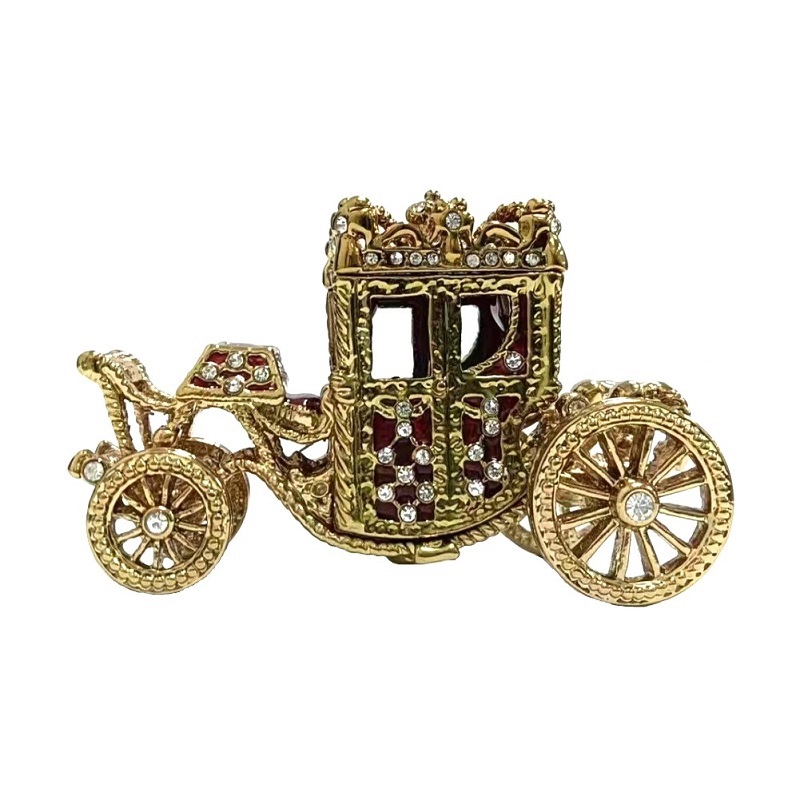 Carriage Trinket Box Metal Craft Jewelry Gift Box Home Decoration Gifts (3)