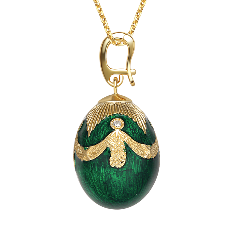 Nā pendants enamel ʻōmaʻomaʻo Vintage me nā kristal YF22-SP023-2