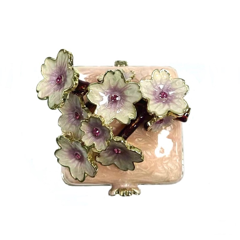 Flower Jewelry Trinket Box Metal Handicraft Decoration Home Decor Gifts (2)