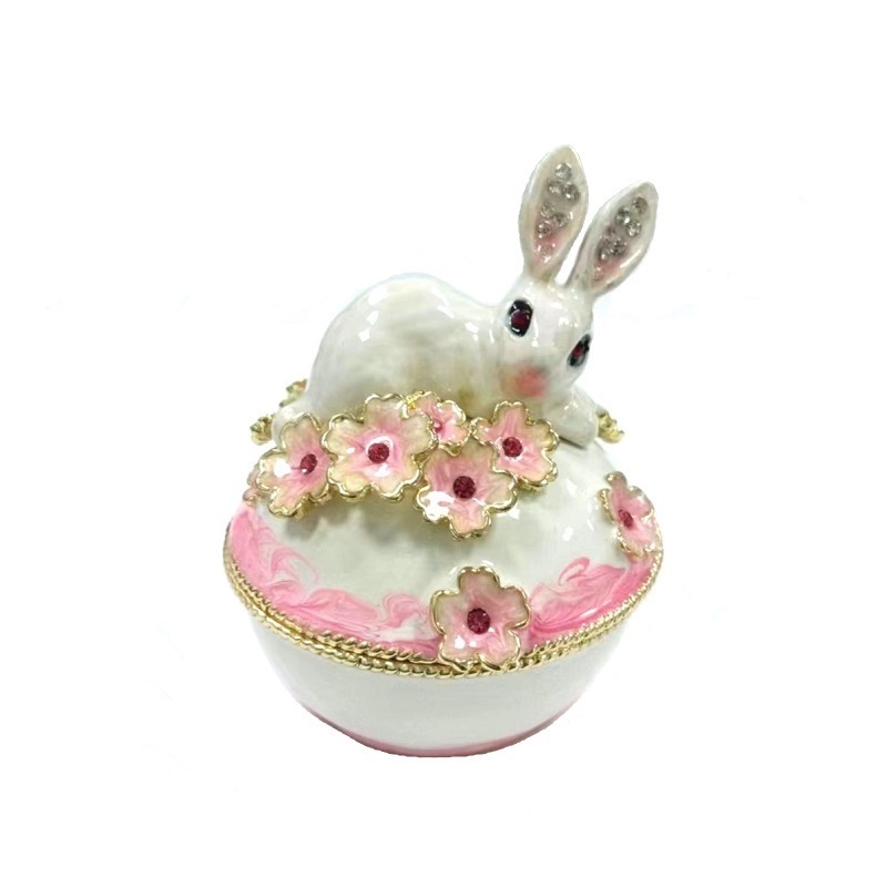 Nordic decoration home furnishings jewelry box gift crafts unique rabbit flower (1)