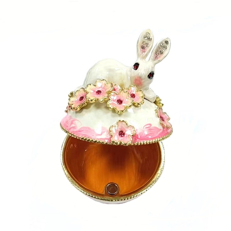 Nordic decoration home furnishings jewelry box gift crafts unique rabbit flower (3)