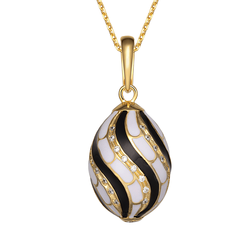 Vintage enamel pendants with crystal, curved patternsYF22-SP013-7