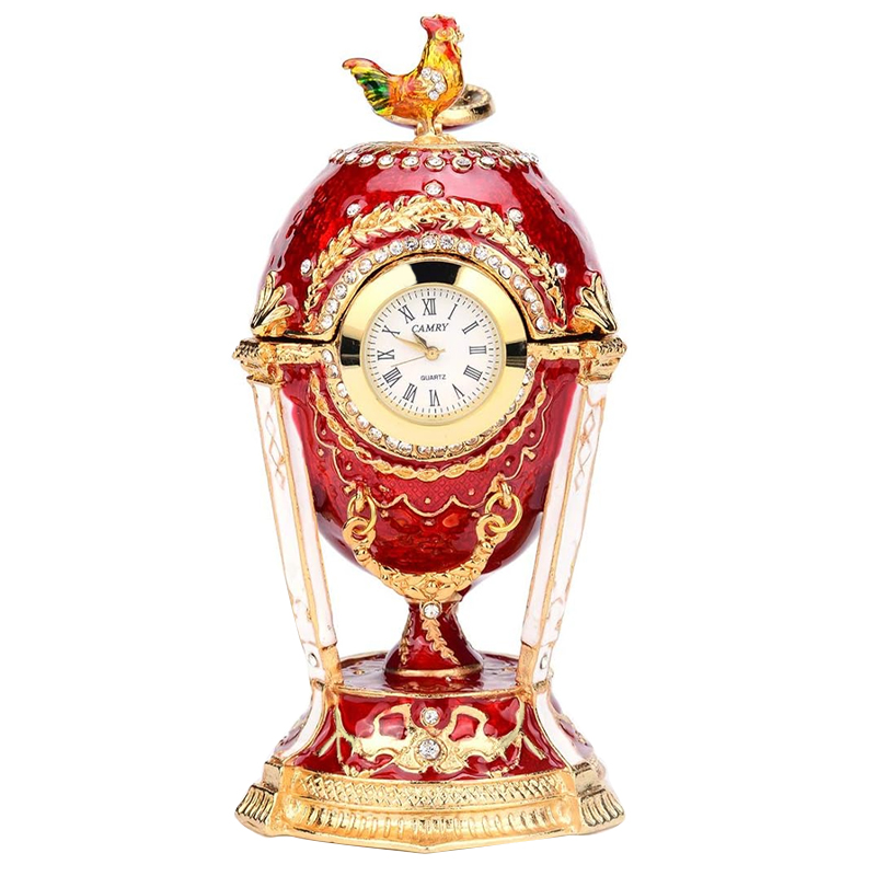 clock box jewelry box home decor gift vintage style egg box oem odm customized  (2)