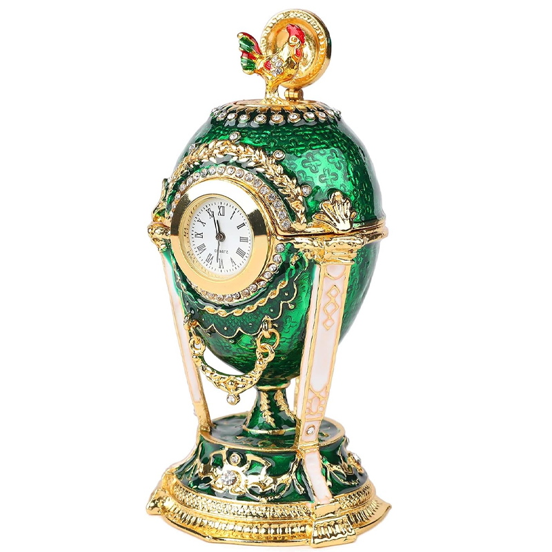 clock box jewelry box home decor gift vintage style egg box oem odm customized  (3)