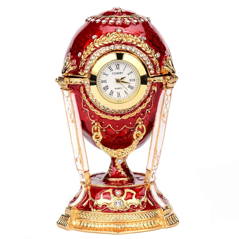 clock box jewelry box home decor gift vintage style egg box oem odm customized  (5)