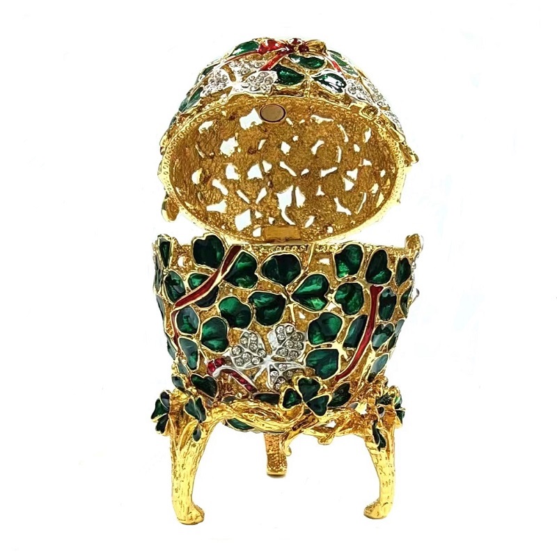 clover luxury jewellery box home decor women faberge vintage  (4)