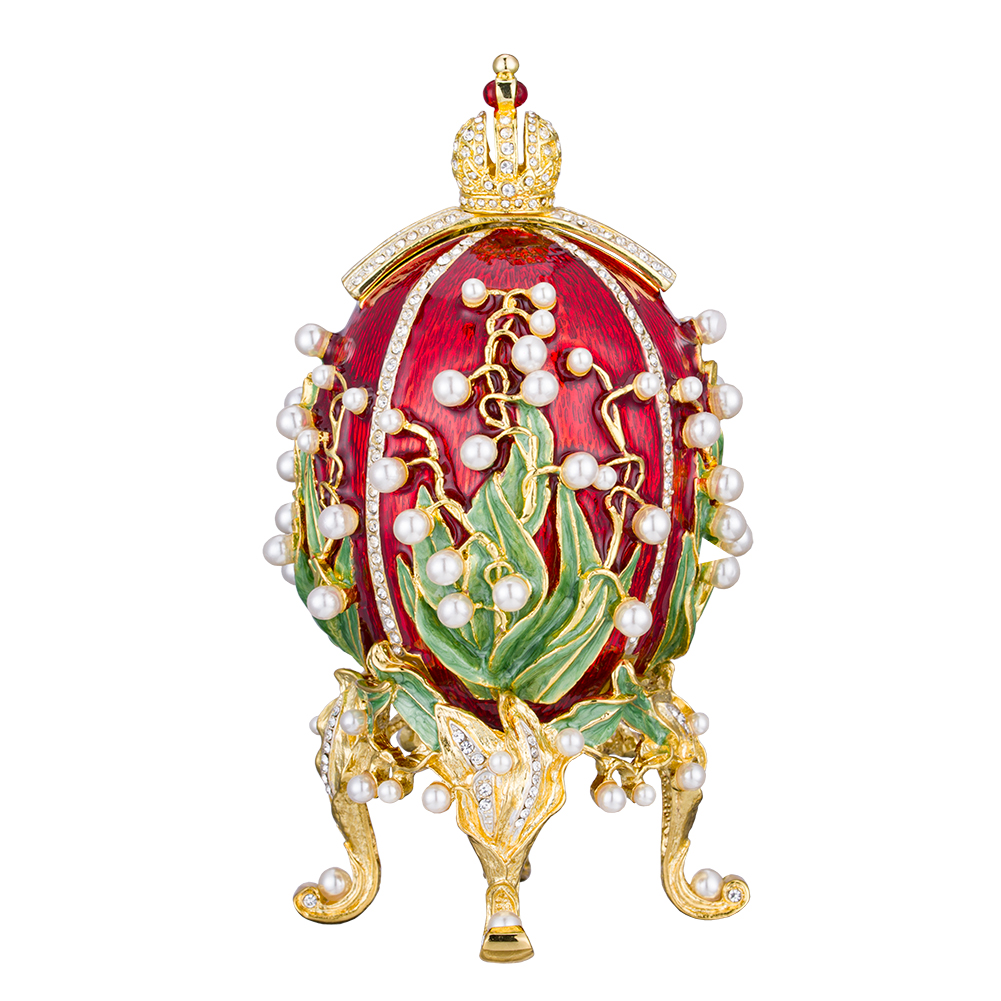 luxury faberge egg jewellery box music box noble women home decor  (1)