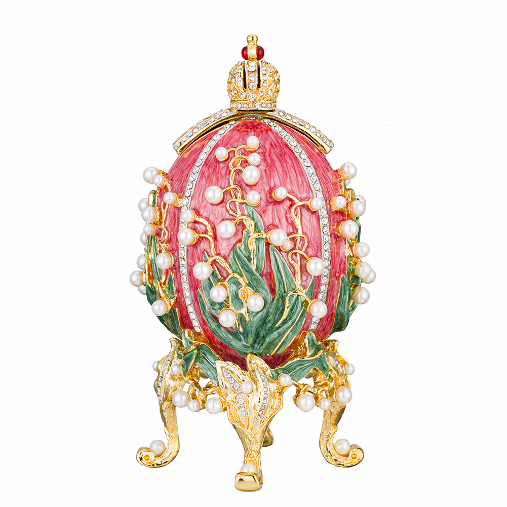 luxury faberge egg jewellery box music box noble women home decor  (2)