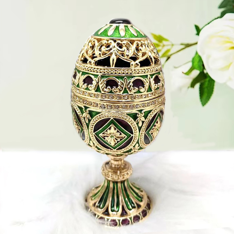 luxury faberge egg jewellery box music box noble women home decor (3)