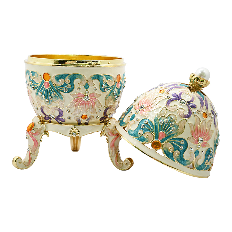 luxury faberge egg jewellery box music box noble women home decor (7)