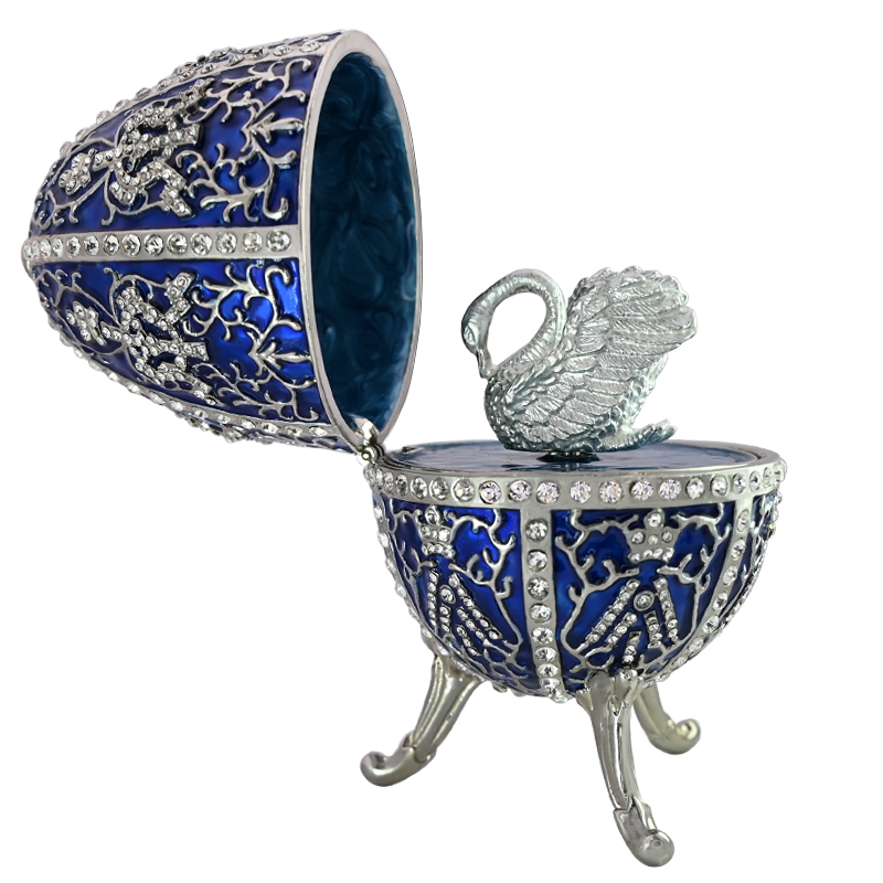 swan fairy music box jewelry box home decor gift vintage style egg box oem odm customized  (3)