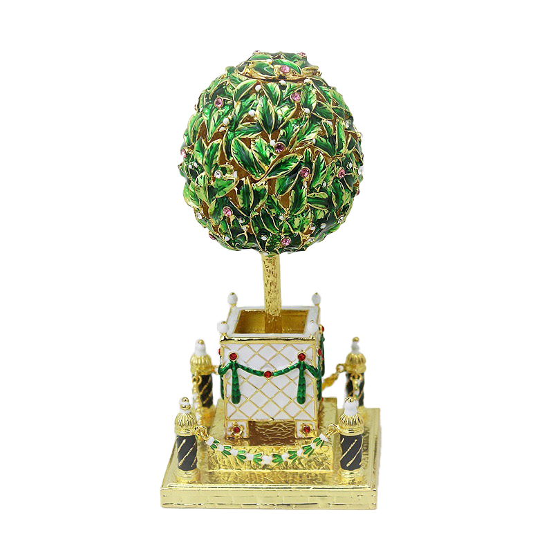 tree leave green box jewelry box home decor gift vintage style egg box oem odm customized  (4)